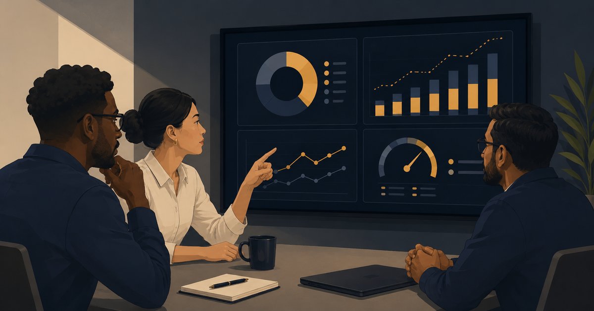 Offensive security leader reviewing delivery metrics, report quality and team performance indicators